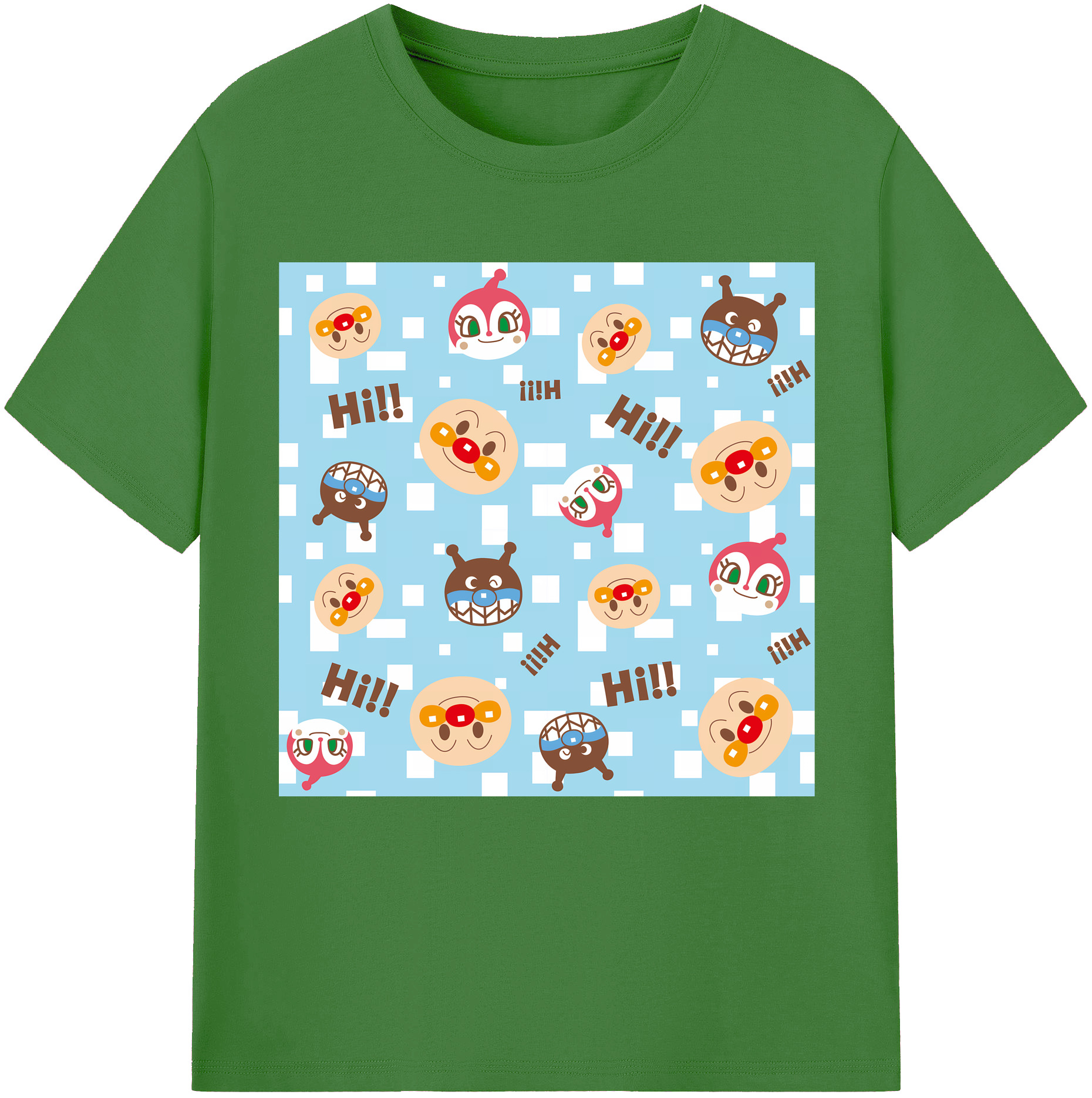 （画像用） アンパンマン Anpanman レディースカジュアルプリントTシャツ（綿100％）
